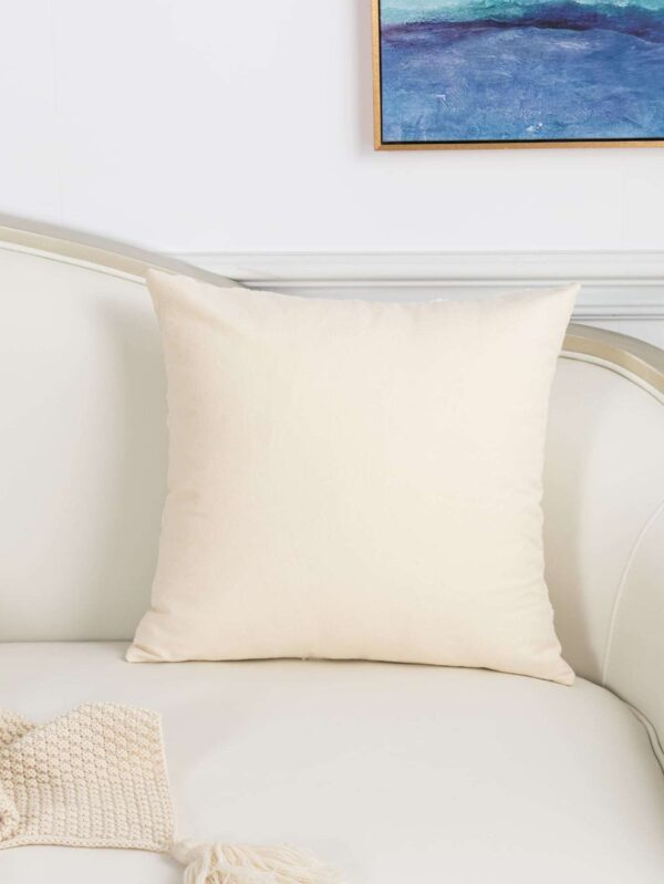 Funda de almohadon con bordado de flor QUIERODECO