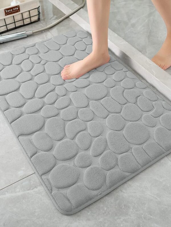 Alfombra De Baño Con Diseño De Piedra En Relieve QUIERODECO