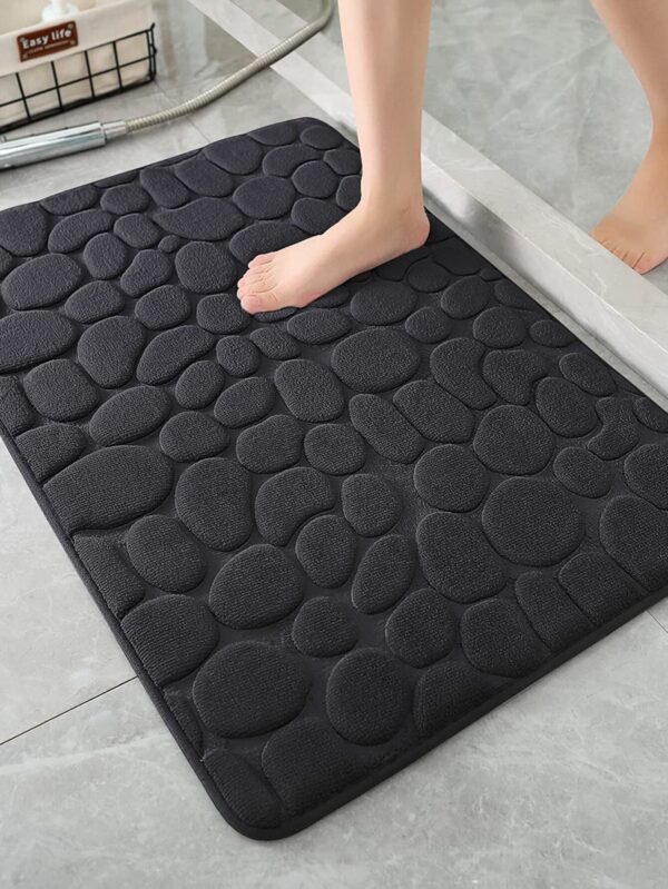 Alfombra De Baño Con Diseño De Piedra En Relieve QUIERODECO