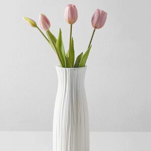 Florero flor nórdico blanco para flor QUIERODECO