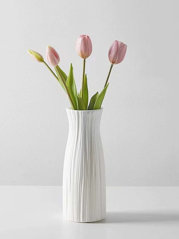 Florero flor nórdico blanco para flor QUIERODECO