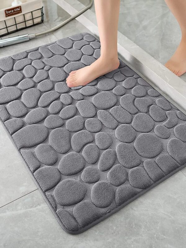 Alfombra De Baño Con Diseño De Piedra En Relieve QUIERODECO