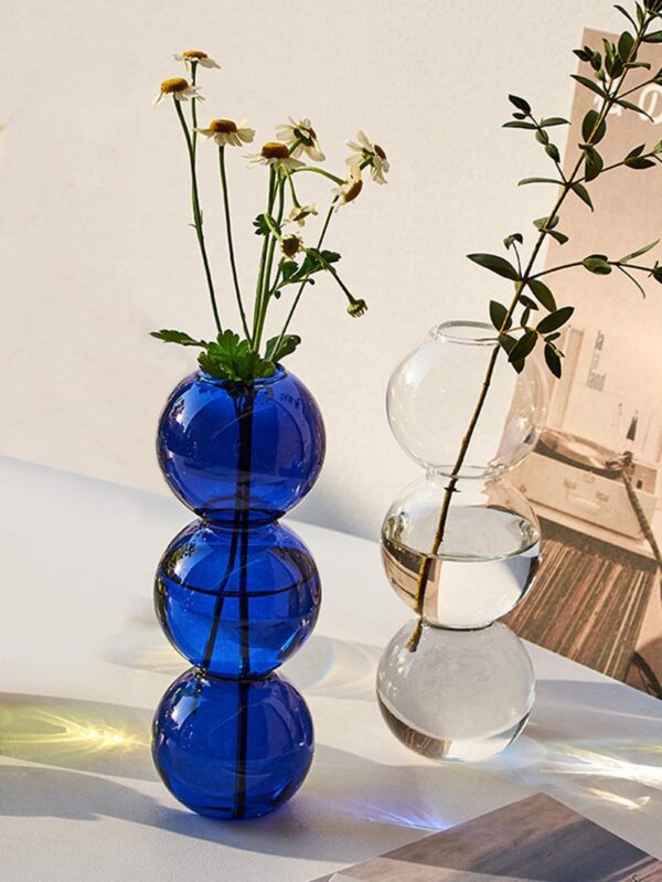 Florero de vidrio con forma de burbuja QUIERODECO