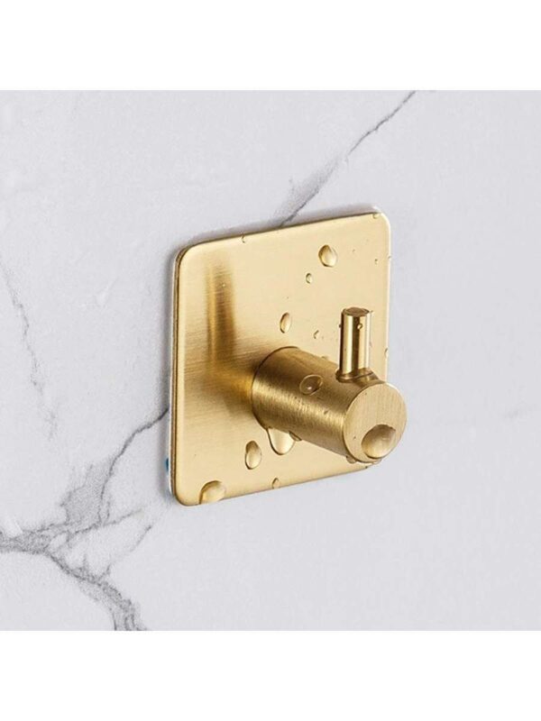 Ganchos de acero inoxidable adhesivos para toalla de baño y llaves QUIERODECO