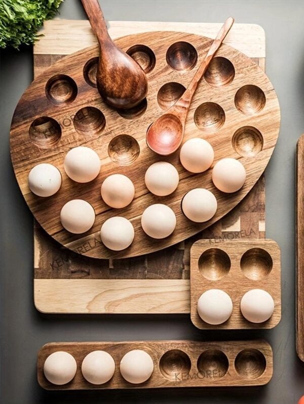 Bandeja de huevos de madera QUIERODECO