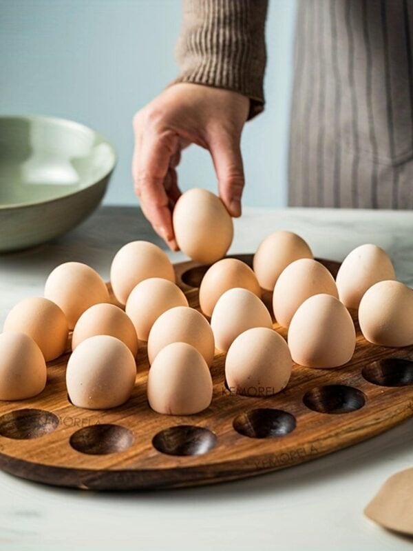Bandeja de huevos de madera QUIERODECO