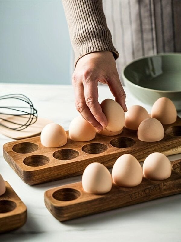 Bandeja de huevos de madera QUIERODECO