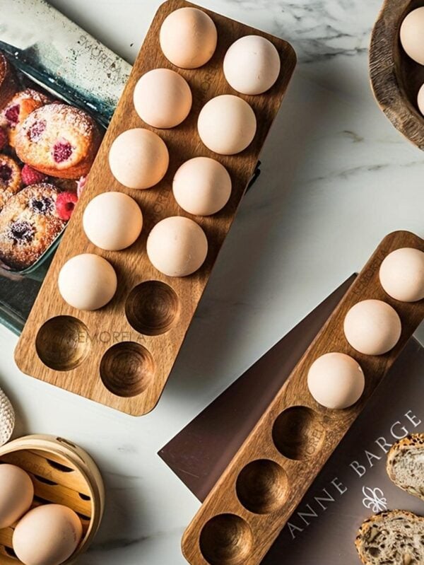 Bandeja de huevos de madera QUIERODECO