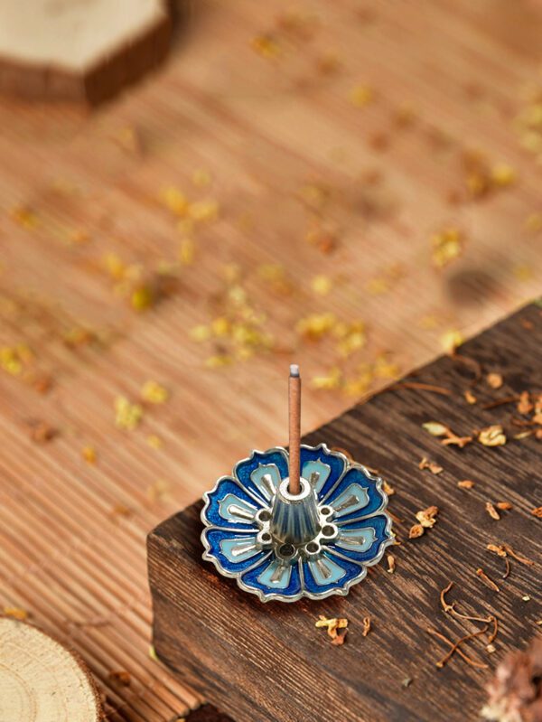Soporte para varitas de incienso con diseño de flor QUIERODECO