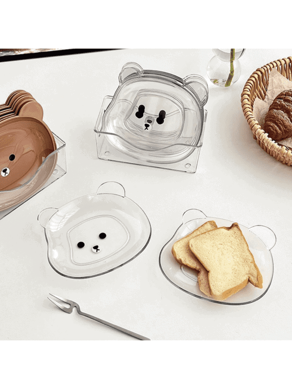 Juego de 2 platos pequeños con forma de oso QUIERODECO