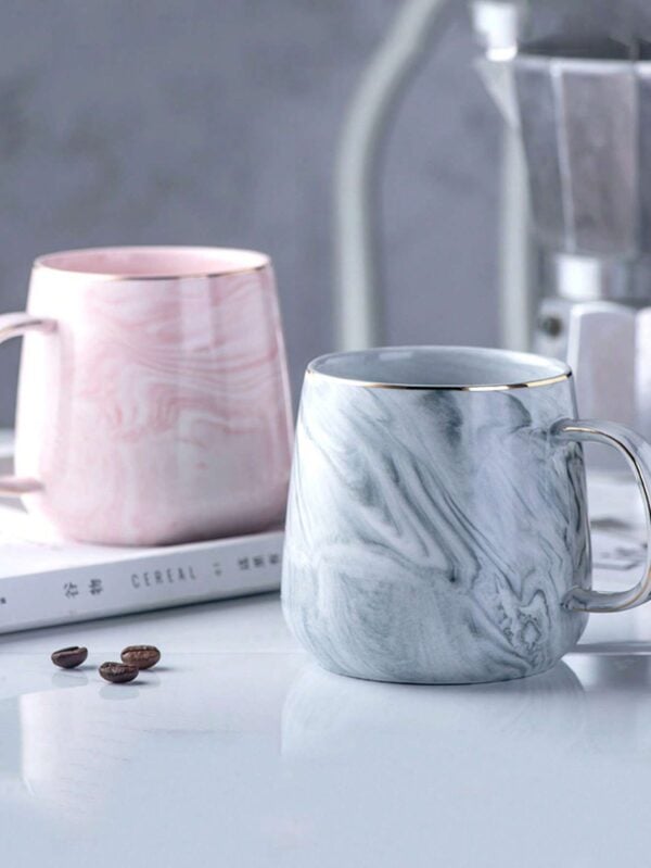 Taza De Cerámica Con Borde De Oro QUIERODECO