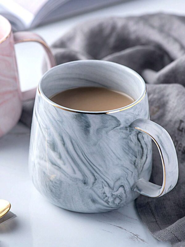 Taza De Cerámica Con Borde De Oro QUIERODECO