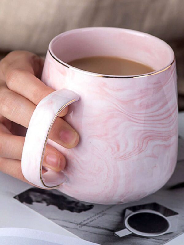 Taza De Cerámica Con Borde De Oro QUIERODECO