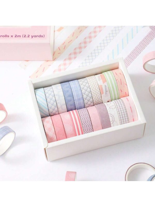 20 Rollos de cintas washi coloridas, pequeñas QUIERODECO