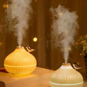Humidificador de aire portátil de 300ml con luz nocturna LED QUIERODECO