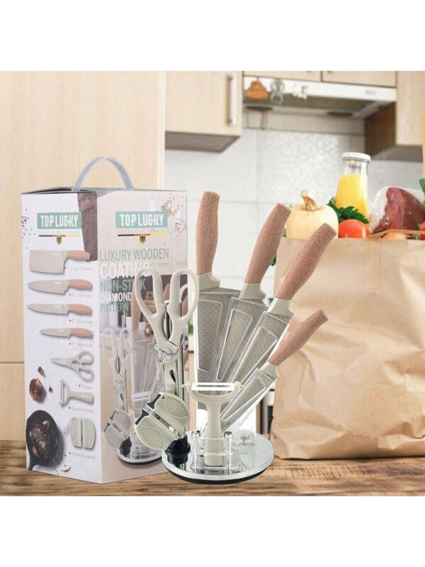 Juego de Cuchillos de Cocina de 8 Piezas con Bloque QUIERODECO