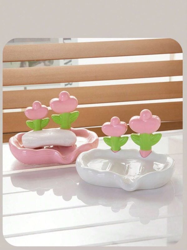 Jabonera Con Forma De Flor QUIERODECO
