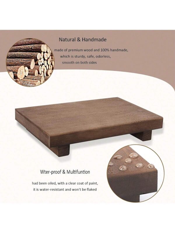 Soporte de jabón de pedestal de madera QUIERODECO