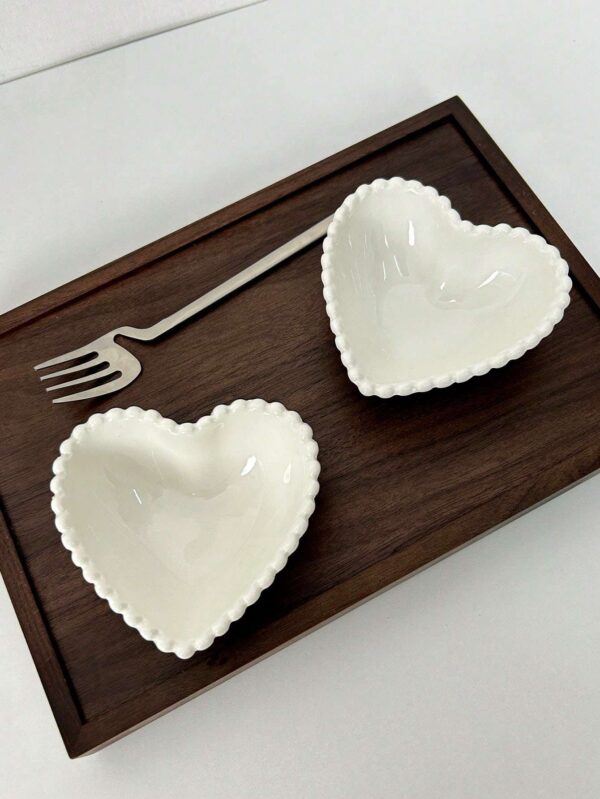 Plato Pequeño de Cerámica en Forma de Corazón QUIERODECO
