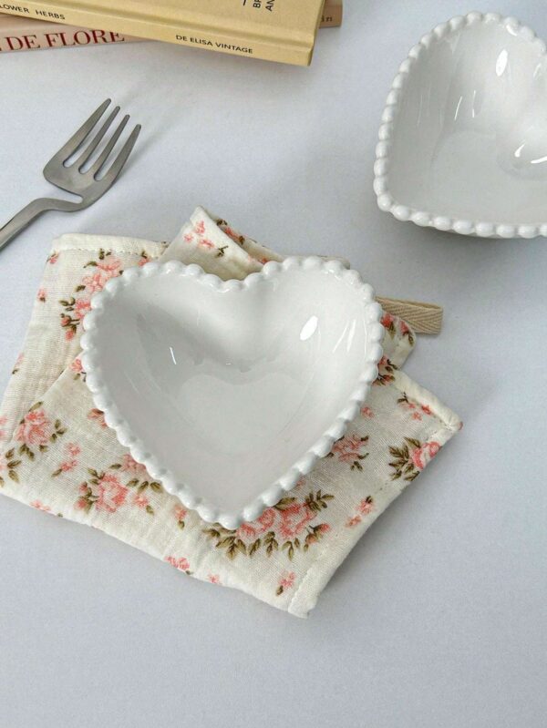 Plato Pequeño de Cerámica en Forma de Corazón QUIERODECO