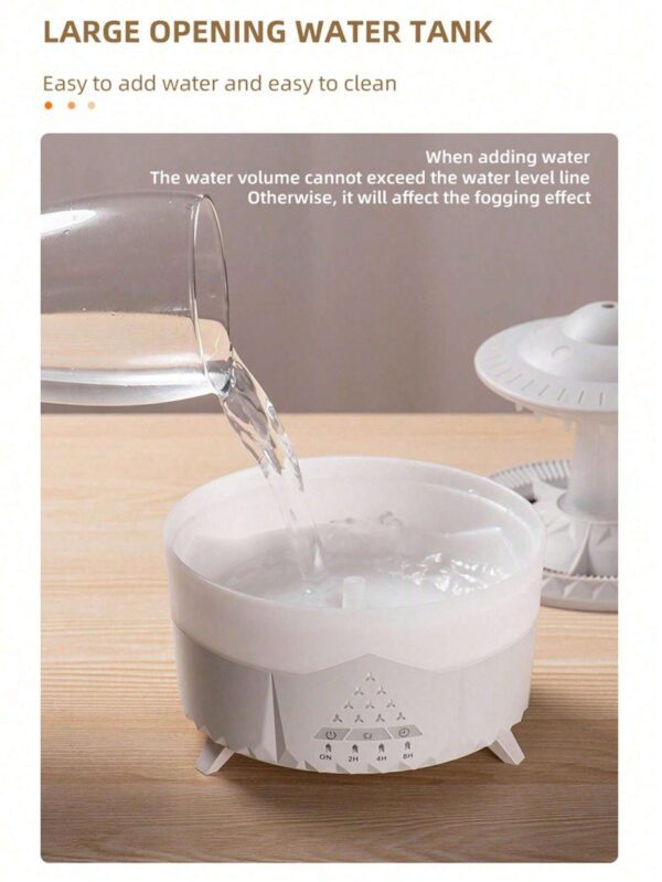 Humidificador con luz nocturna de nube de lluvia QUIERODECO