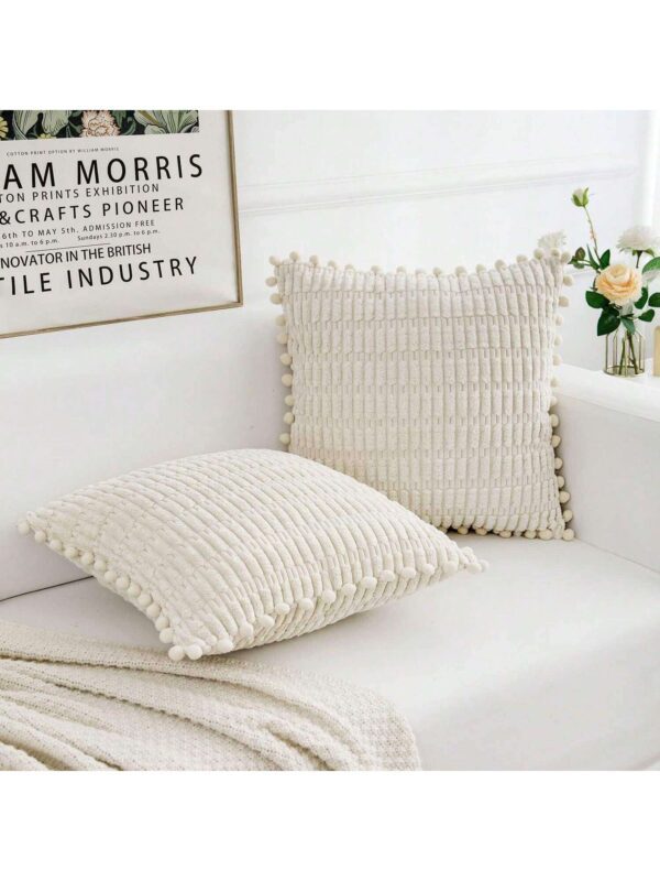 Fundas de Almohadones con Pompones QUIERODECO