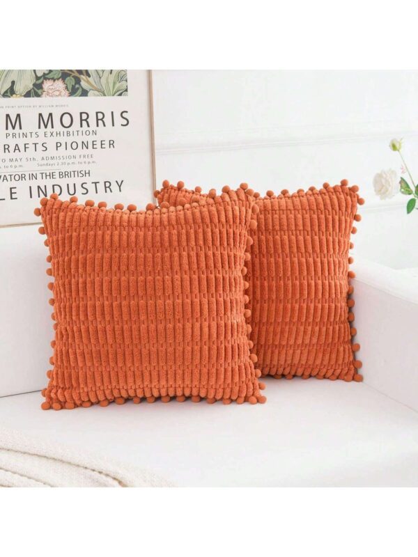 Fundas de Almohadones con Pompones QUIERODECO