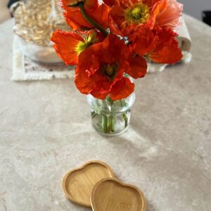 Posavasos De Bambú En Forma De Corazón QUIERODECO
