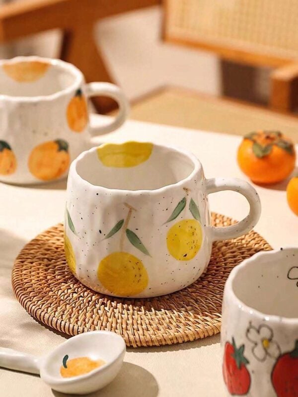 Taza de cerámica pintada a mano estilo Japonés QUIERODECO