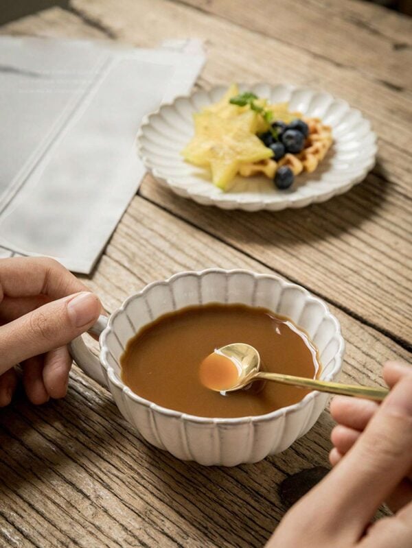 Taza y platillo de porcelana china con estilo retro QUIERODECO
