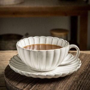 Taza y platillo de porcelana china con estilo retro QUIERODECO
