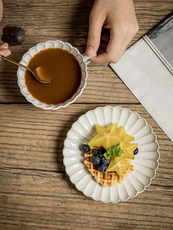 Taza y platillo de porcelana china con estilo retro QUIERODECO