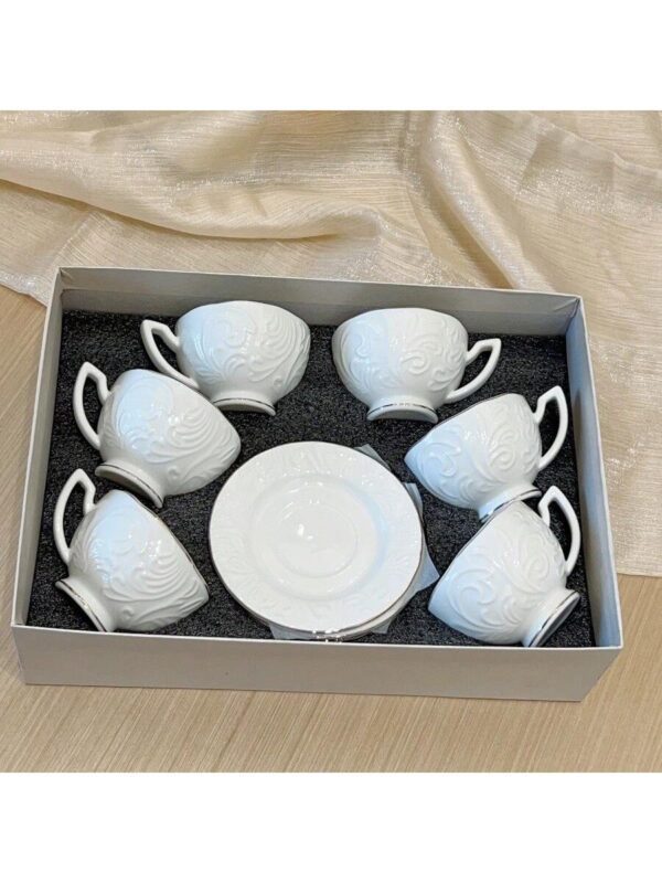 Juego de taza de té de porcelana QUIERODECO
