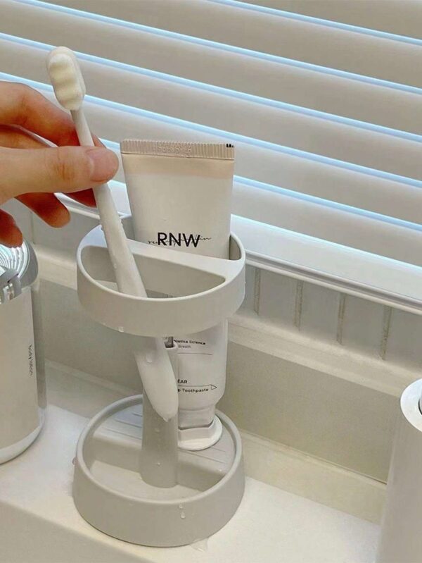 Soporte para cepillo de dientes y almacenamiento para pasta dental QUIERODECO