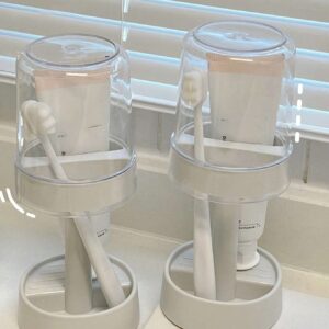 Soporte para cepillo de dientes y almacenamiento para pasta dental QUIERODECO