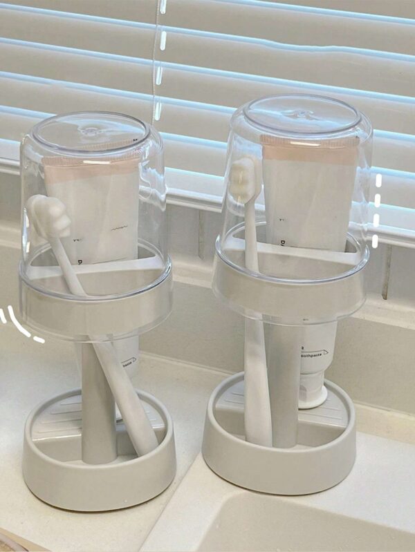 Soporte para cepillo de dientes y almacenamiento para pasta dental QUIERODECO