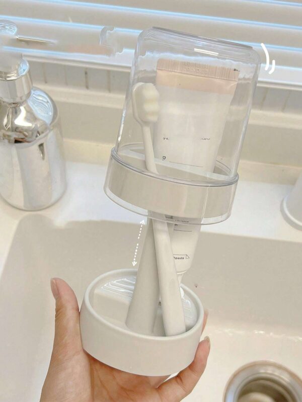 Soporte para cepillo de dientes y almacenamiento para pasta dental QUIERODECO