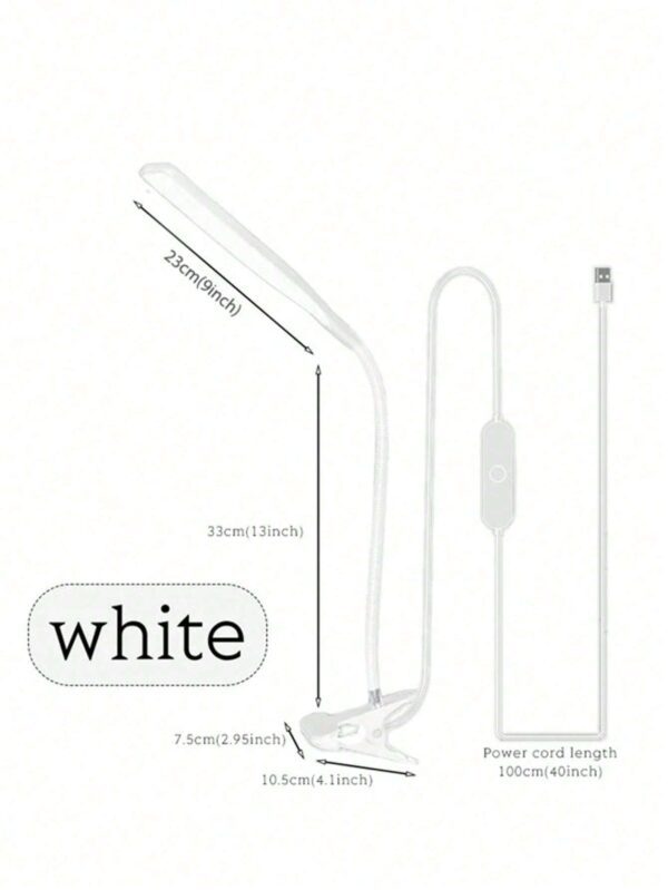 Lámpara de escritorio led con clip y brazo flexible - Velador QUIERODECO