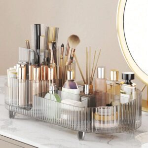 Organizador de Cosméticos de Acrílico con Soporte Rotatorio QUIERODECO