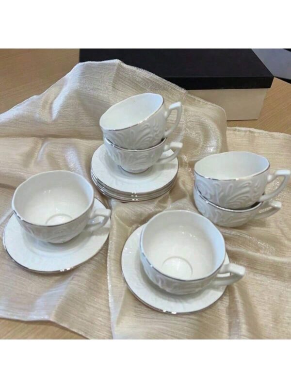Juego de taza de té de porcelana QUIERODECO