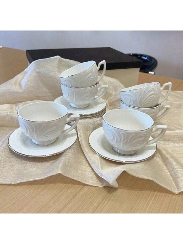 Juego de taza de té de porcelana QUIERODECO
