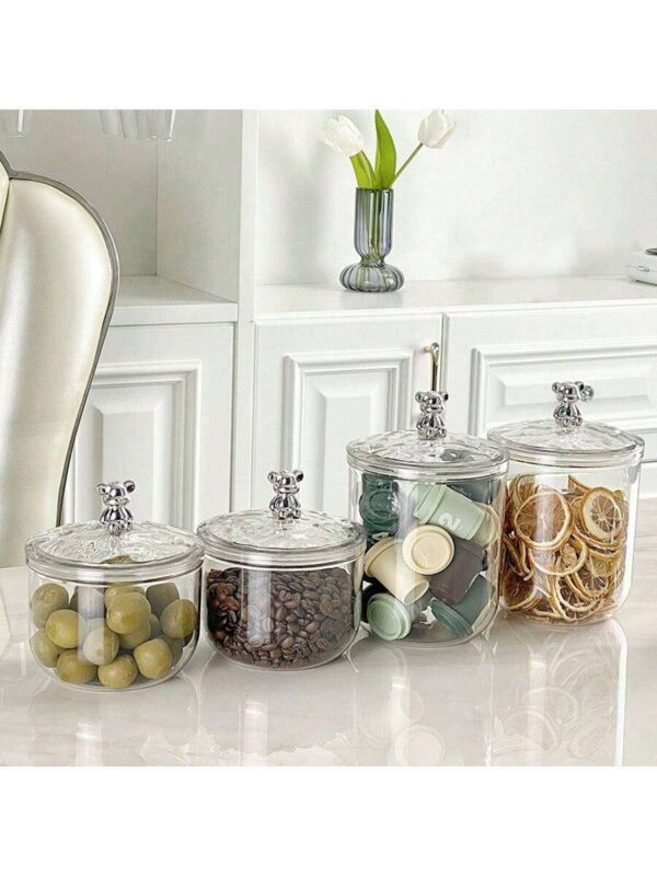 Frasco Transparente Sellado para Almacenamiento de Snacks QUIERODECO