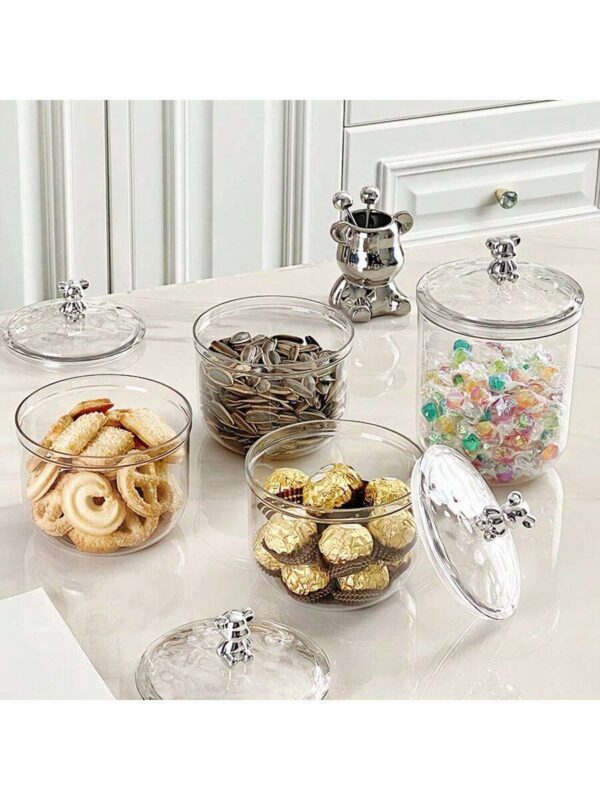 Frasco Transparente Sellado para Almacenamiento de Snacks QUIERODECO