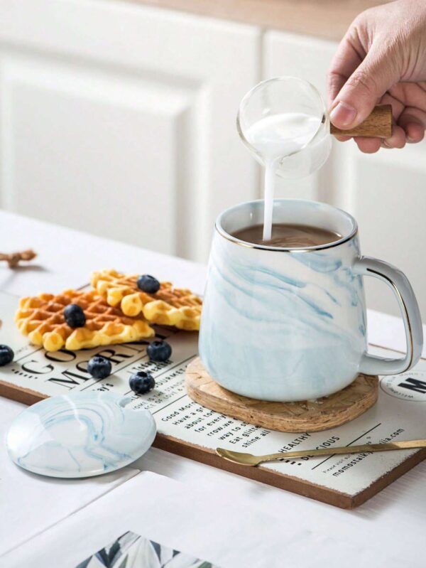 Taza De Cerámica Con Borde De Oro QUIERODECO