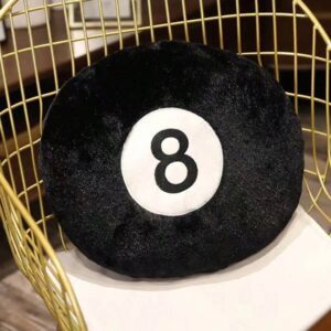 Almohada negra con forma de bola 8 QUIERODECO