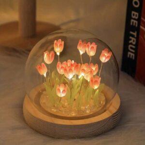 Juego de 10 Lámparas nocturnas en forma de Tulipán QUIERODECO