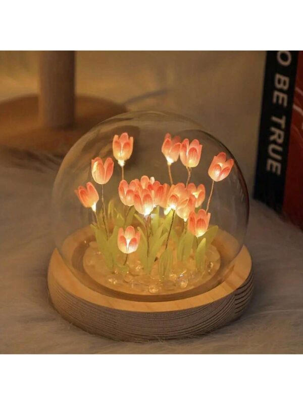 Juego de 10 Lámparas nocturnas en forma de Tulipán QUIERODECO