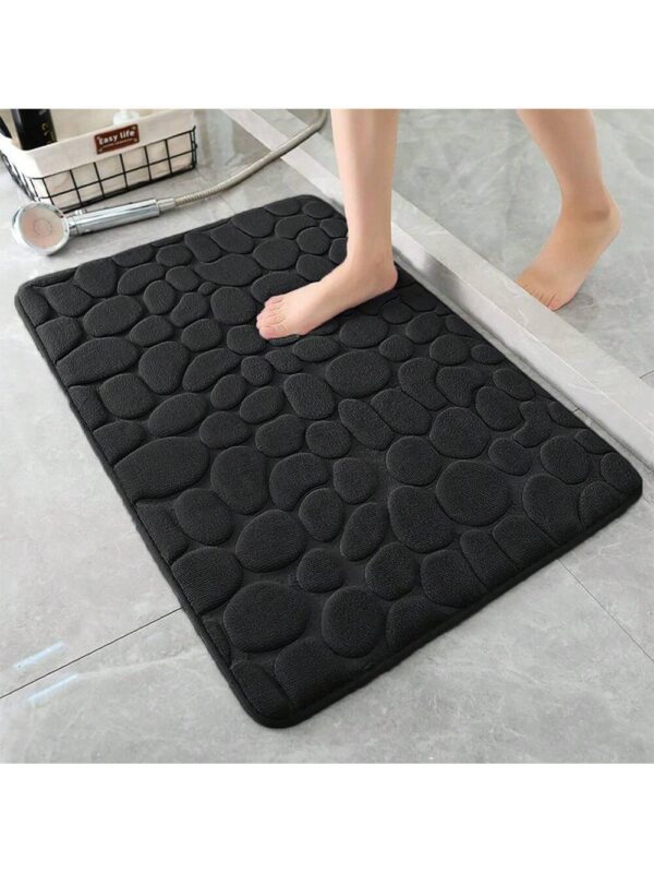 Alfombra De Baño Con Diseño De Piedra En Relieve QUIERODECO