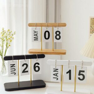 Calendario perpetuo de madera minimalista moderna de estilo colgante QUIERODECO