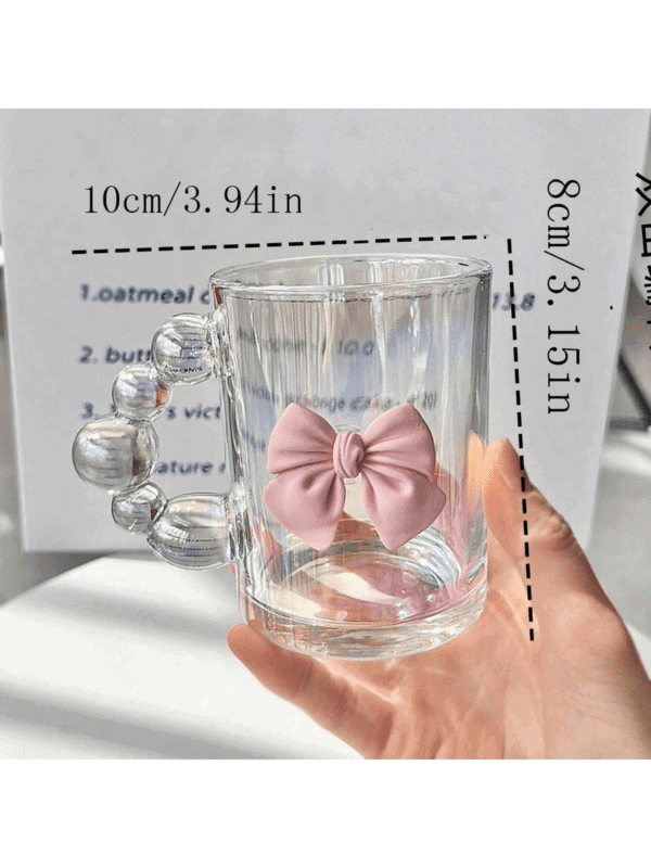 Vaso de vidrio moño QUIERODECO
